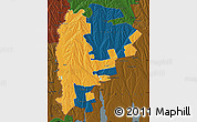 Political Map of Cahul, darken