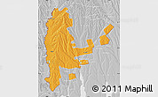 Political Map of Cahul, lighten, desaturated