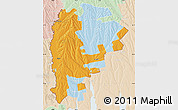 Political Map of Cahul, lighten