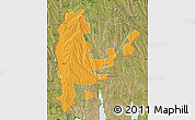 Political Map of Cahul, satellite outside
