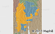 Political Map of Cahul, semi-desaturated