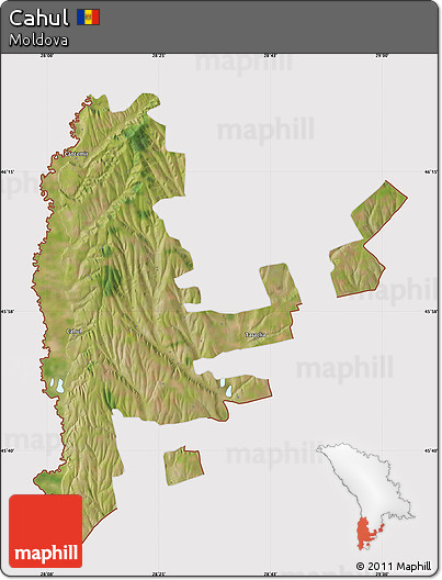Satellite Map of Cahul, cropped outside
