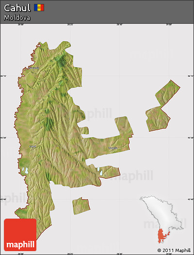 Satellite Map of Cahul, cropped outside