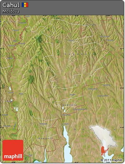 Satellite Map of Cahul