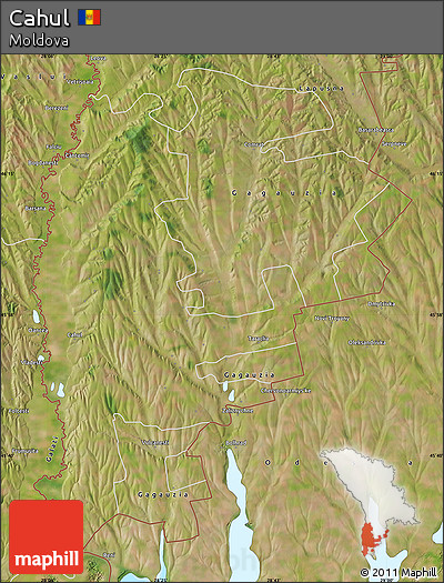 Satellite Map of Cahul