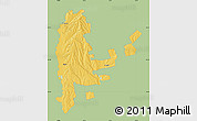 Savanna Style Map of Cahul, single color outside