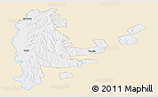 Classic Style Panoramic Map of Cahul, single color outside