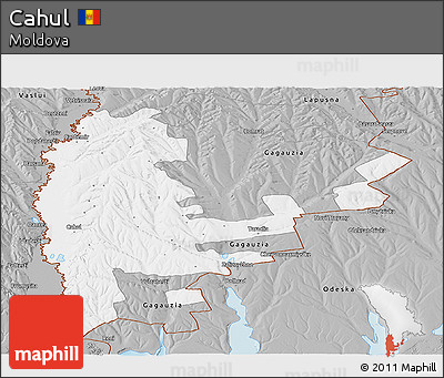 Gray Panoramic Map of Cahul