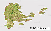 Satellite Panoramic Map of Cahul, cropped outside