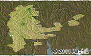 Satellite Panoramic Map of Cahul, darken