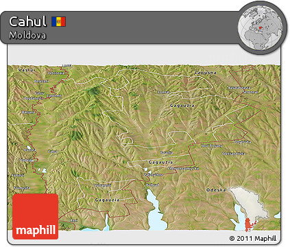 Satellite Panoramic Map of Cahul