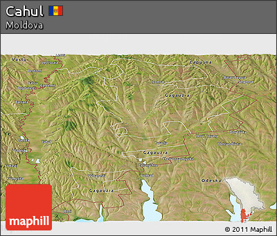 Satellite Panoramic Map of Cahul