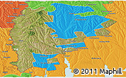 Satellite Panoramic Map of Cahul, political outside
