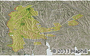 Satellite Panoramic Map of Cahul, semi-desaturated