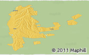 Savanna Style Panoramic Map of Cahul, single color outside