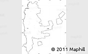 Blank Simple Map of Cahul, cropped outside
