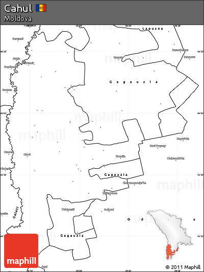 Blank Simple Map of Cahul