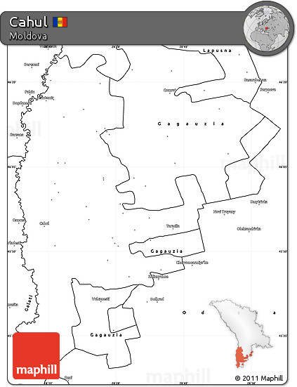 Blank Simple Map of Cahul