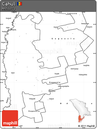 Blank Simple Map of Cahul