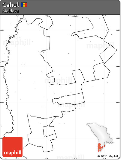 Blank Simple Map of Cahul, no labels