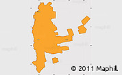 Political Simple Map of Cahul, cropped outside