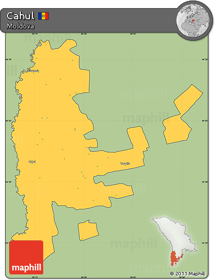 Savanna Style Simple Map of Cahul, cropped outside