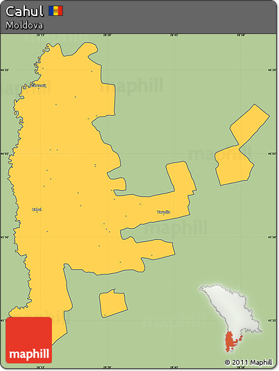 Savanna Style Simple Map of Cahul, cropped outside