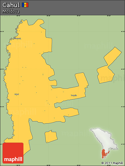 Savanna Style Simple Map of Cahul, cropped outside