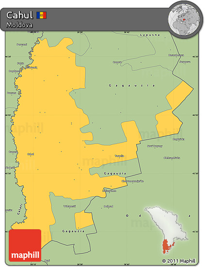 Savanna Style Simple Map of Cahul