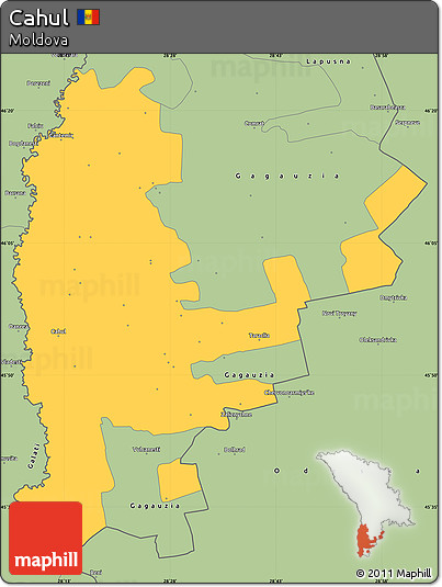 Savanna Style Simple Map of Cahul