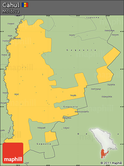 Savanna Style Simple Map of Cahul