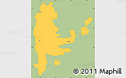Savanna Style Simple Map of Cahul, single color outside