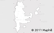 Silver Style Simple Map of Cahul, cropped outside