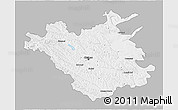 Gray 3D Map of Chisinau, single color outside