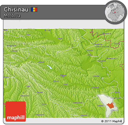 Physical 3D Map of Chisinau