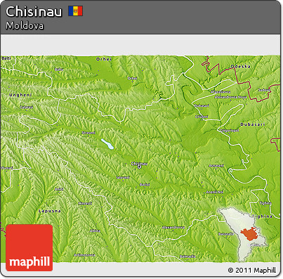 Physical 3D Map of Chisinau