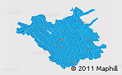 Political 3D Map of Chisinau, cropped outside