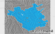 Political 3D Map of Chisinau, desaturated