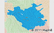 Political 3D Map of Chisinau, lighten