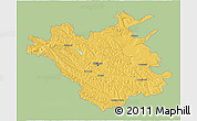 Savanna Style 3D Map of Chisinau, single color outside