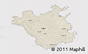 Shaded Relief 3D Map of Chisinau, cropped outside