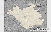 Shaded Relief 3D Map of Chisinau, darken, desaturated