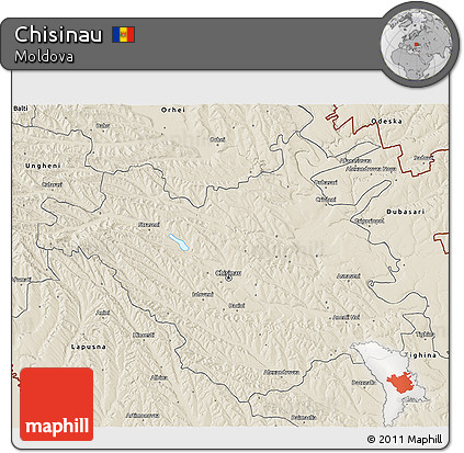 Shaded Relief 3D Map of Chisinau