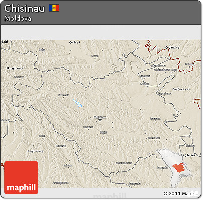 Shaded Relief 3D Map of Chisinau