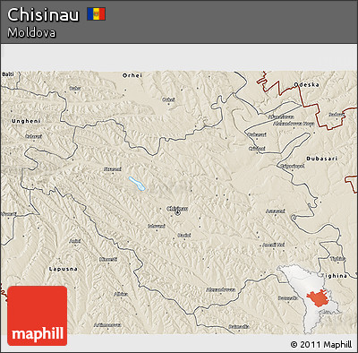 Shaded Relief 3D Map of Chisinau