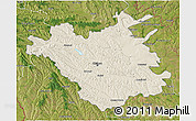 Shaded Relief 3D Map of Chisinau, satellite outside