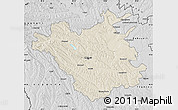 Shaded Relief Map of Chisinau, desaturated