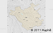 Shaded Relief Map of Chisinau, lighten, desaturated