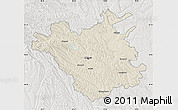 Shaded Relief Map of Chisinau, lighten, semi-desaturated