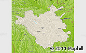 Shaded Relief Map of Chisinau, physical outside